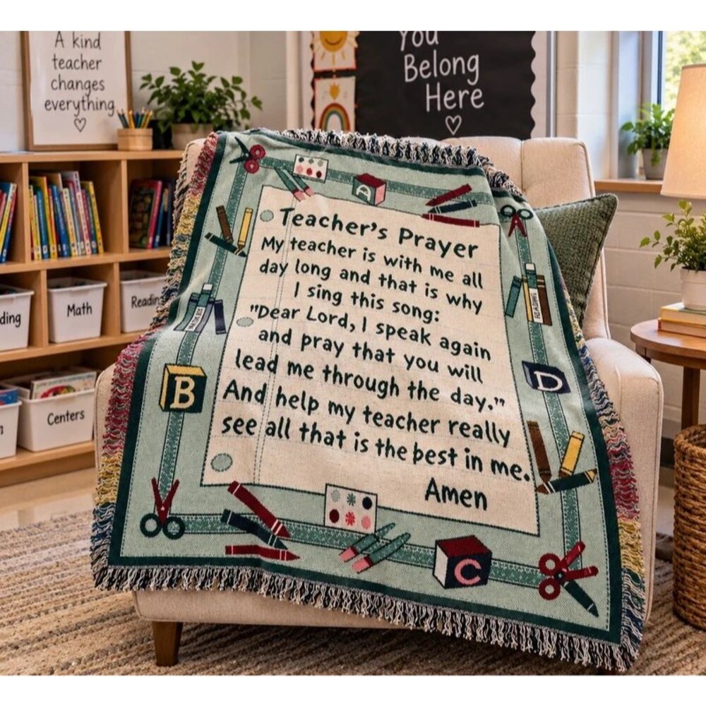 Teacher's Prayer Tapestry Throw Blanket need